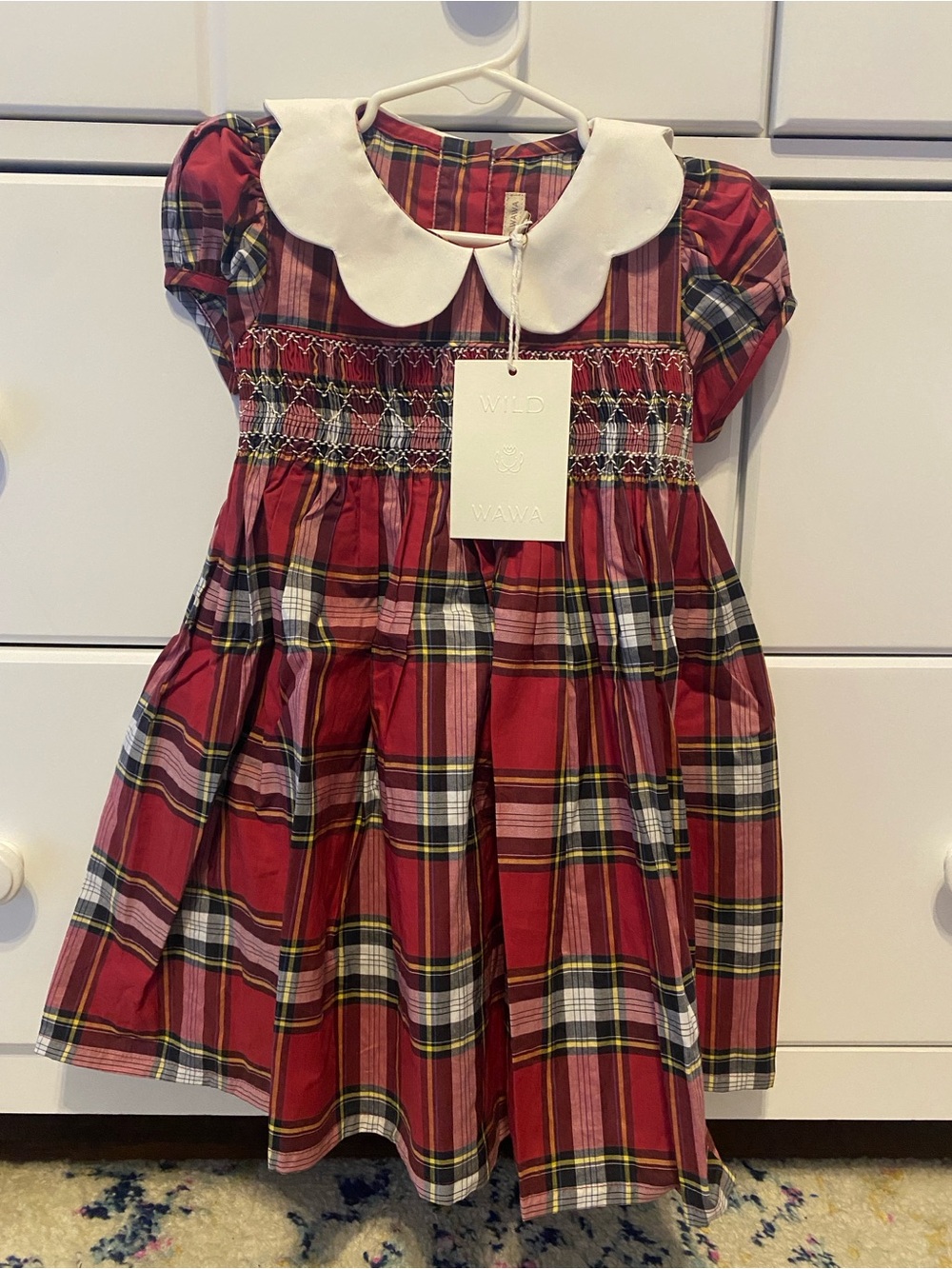 Wild Wawa Tartan Scallop Dress / Size 2/3Y / NWT